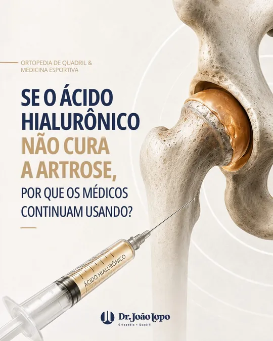 Post do Dr. João Lopo sobre ácido hialurônico na artrose do quadril